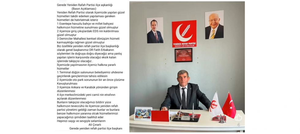 Ali Çınarlı: Gerede İçin Hizmetleri Destekler Eksiklerin Takipçisi Oluruz