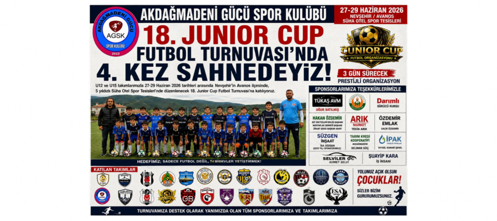 Ömer Aydoğmuş: Akdağmadeni Gücü Spor Kulübü Junior Cup’ta İlçemizi Ve Yozgat’ı Temsil Edecek