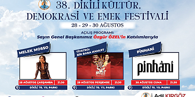 38. Dikili Kültür, Demokrasi ve Emek Festivali Başlıyor