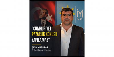 Başkan Şeyhmus Uras: Cumhuriyet Pazarlık Konusu Yapılamaz