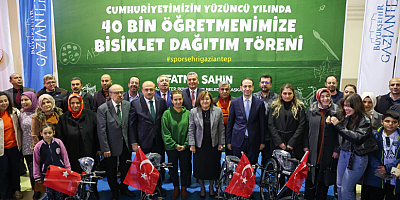 BÜYÜKŞEHİR, NİZİP’TE GÖREV YAPAN ÖĞRETMENLERE BİSİKLET DAĞITTI