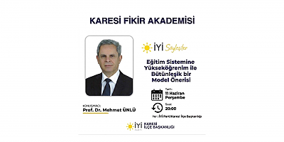 Cahit Can Tekin: Karesi Fikir Akademisi’nde Eğitim Sistemini Konuşacağız