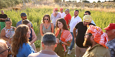 ÇEŞME’DE ATA TOHUMU SUSAMDA İLK HASAT YAPILDI