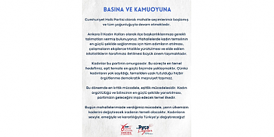 CHP Ankara İl Kadın Kolları’ndan Eşit Temsil Vurgusu