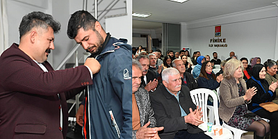 CHP FİNİKE İLÇE BAŞKANLIĞI’NDAN YENİ ÜYELERE ROZET TAKMA TÖRENİ