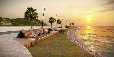 Çiftlikköy’e yeni sahil düzenlemesi ve güneşlenme terasları geliyor