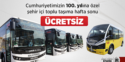 Cumhuriyet Bayramına Özel Otobüsler İki Gün Ücretsiz