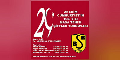 Cumhuriyet’in 100. Yılı Özel: Beyoğluspor’dan Masa Tenisi Çiftler Turnuvası