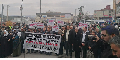 DEM Partililer Dilovası’nda Kayyumu Protesto Etti