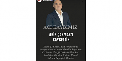 DEVA PARTİSİ ELAZIĞ İL BAŞKANI FETİH AHMET BİÇER: “DUAYEN GAZETECİ ARİF ÇAKMAK’IN KAYBI HEPİMİZİ DERİNDEN ÜZMÜŞTÜR”