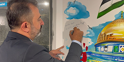 Gazze'deki dramı tuvale yansıttılar