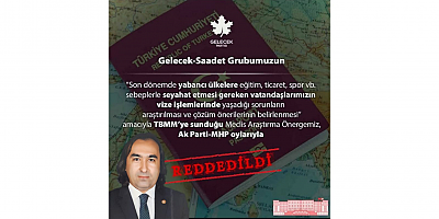 Gelecek Partisi Yozgat İl Başkanı Aydoğmuş: Vize Sorunu Vatandaşı Mağdur Ediyor !
