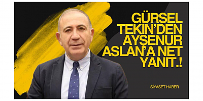 Gürsel Tekin’den Ayşenur Aslan’a net yanıt: “Ya açıkça konuşun, ya da susun!”