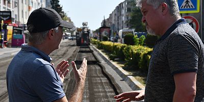 İstasyon Caddesi’nde çalışmalar sürüyor