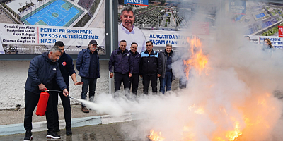 İzmir İtfaiyesi’nden Zabıta personeline yangın güvenlik eğitimi verildi