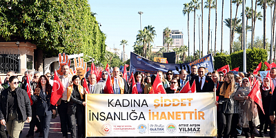 MERSİN’DE KADINA YÖNELİK ŞİDDETE KARŞI FARKINDALIK YÜRÜYÜŞÜ