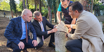 ÖRCÜN'DEKİ OSMANLI DÖNEMİ MEZAR TAŞLARININ ONARIMI İÇİN ÇALIŞMA BAŞLATILDI