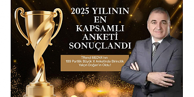 TRend MEDYA’nın 189 Partilik Büyük X Anketinde Birincilik Yalçın Doğan’ın
