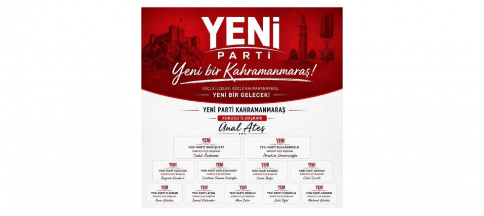 Ünal Ateş: Kahramanmaraş’ta Yeni Parti İçin Üyelik Sürecini Başlattık
